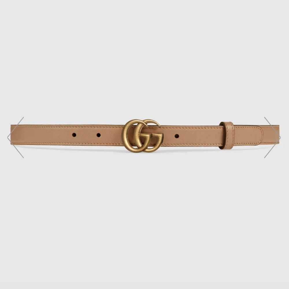 Gucci thin belt double G buckle